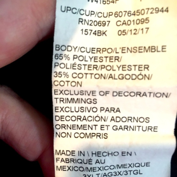 DICKIES BLACK WORK SHIRT MENS 3XL XXXL 3XT - Picture 5 of 5